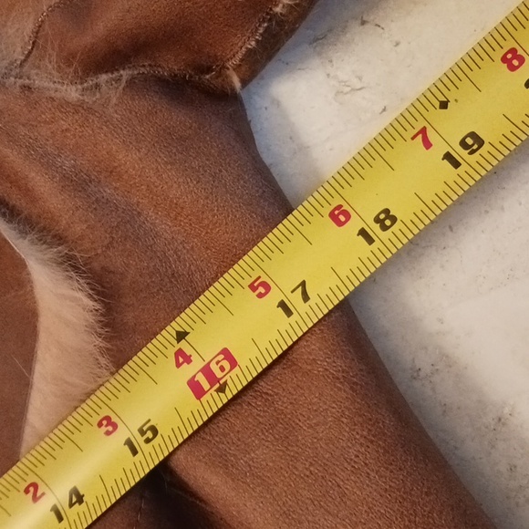 Womens "cache"vintage Leather patch & rabbit fur jacket,NEW, beautiful peice,XS - Picture 13 of 16